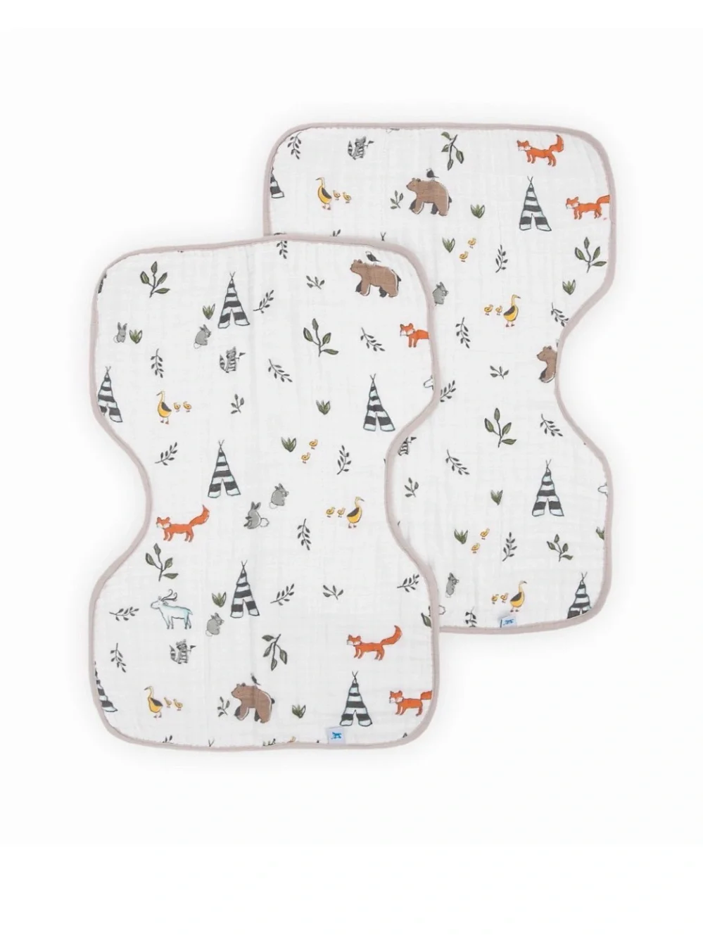 Little Unicorn Muslin Burp Cloths - Forest Friends Print